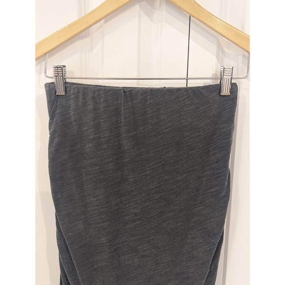 SUNDRY® Side Slit Skirt. Gray/Grey. Size 1 (small). 95% cotton/5% spandex - Picture 2 of 10